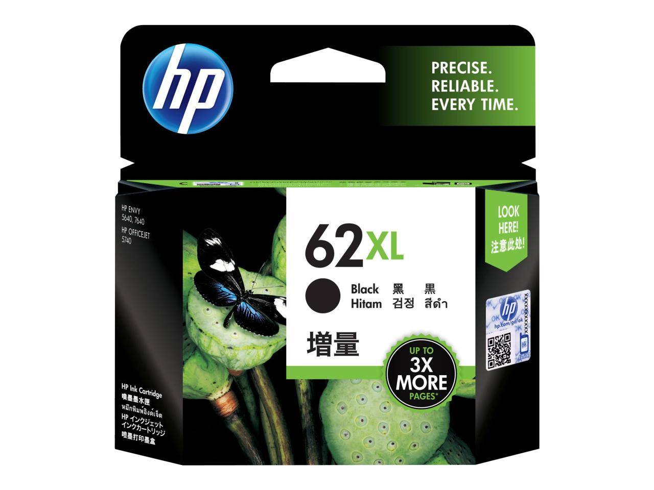HP TIN CARTRIDGE 62XL BLACK C2P05AE#UUS