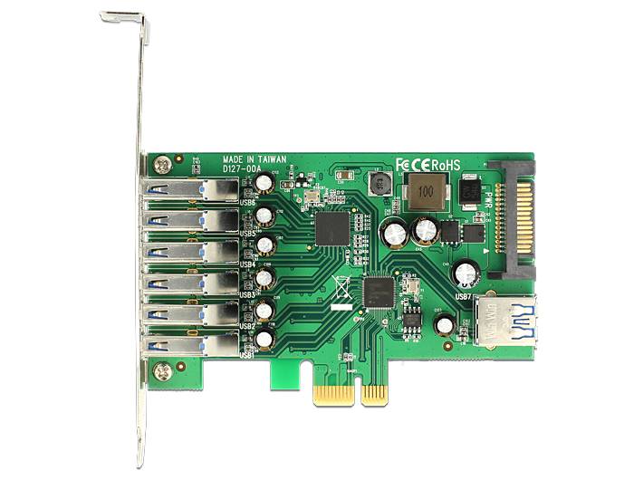 DeLock PCI Express Card > 6 x extern + 1 x intern USB 3.0