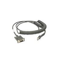 Zebra - Kabel seriell - DB-9 (W) - 2.74 m - gewickelt