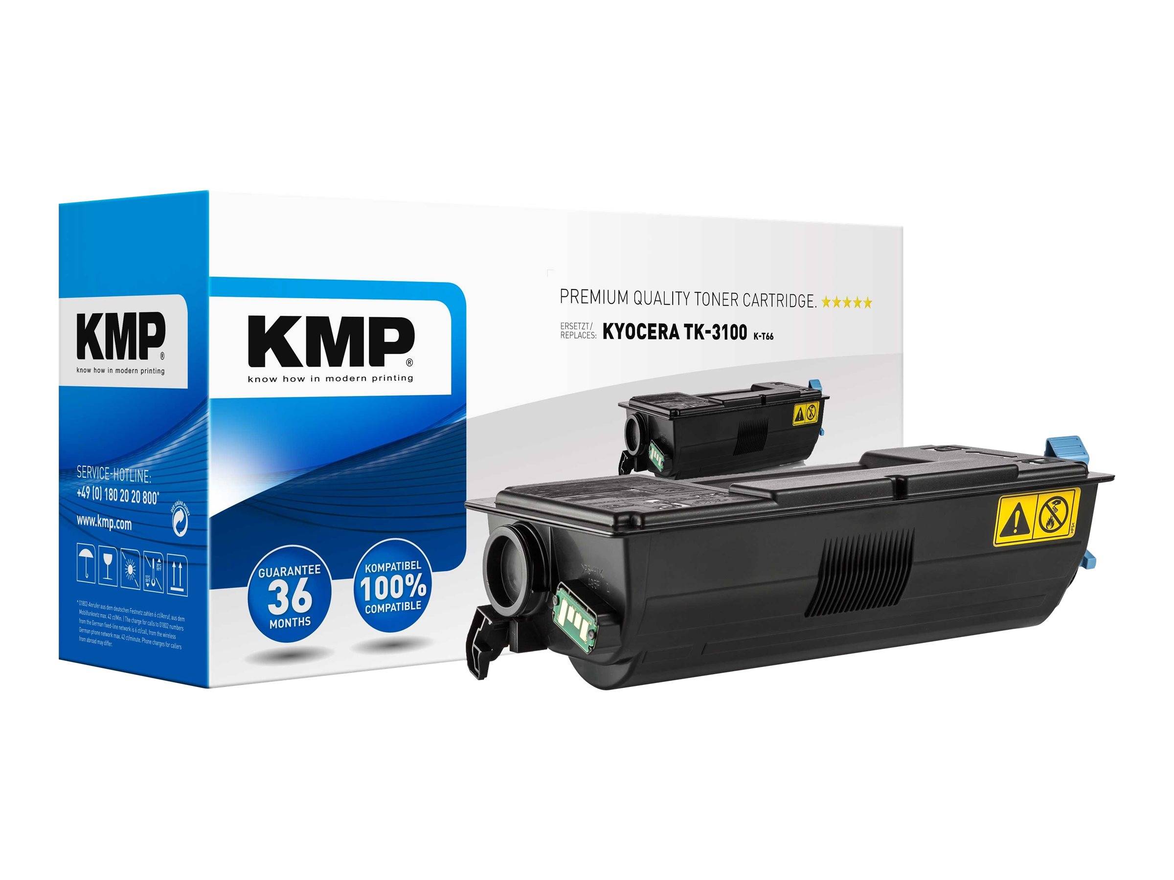 KMP K-T66 - 370 g - Schwarz - kompatibel - Tonerpatrone (Alternative zu: Kyocera TK-3100)