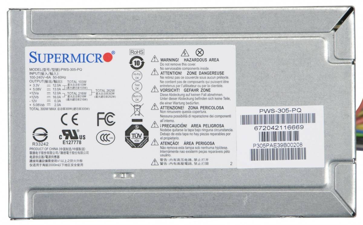 Supermicro PWS-305-PQ - Netzteil (intern) - ATX