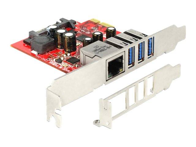DeLock PCI Express Card > 3 x external USB 3.0 + 1 x external Gigabit LAN
