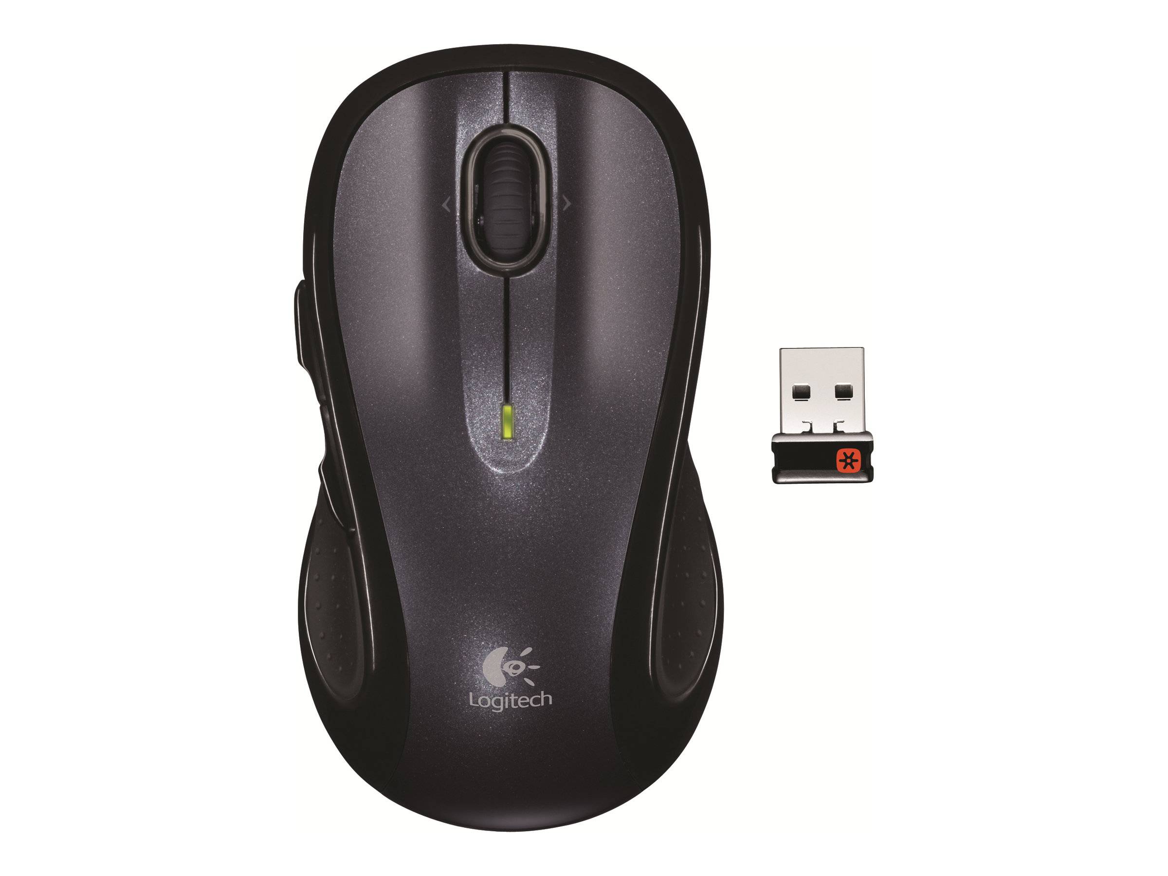 Logitech M510 - Maus - Für Rechtshänder - Laser - 5 Tasten - kabellos - 2.4 GHz - kabelloser Empfänger (USB)