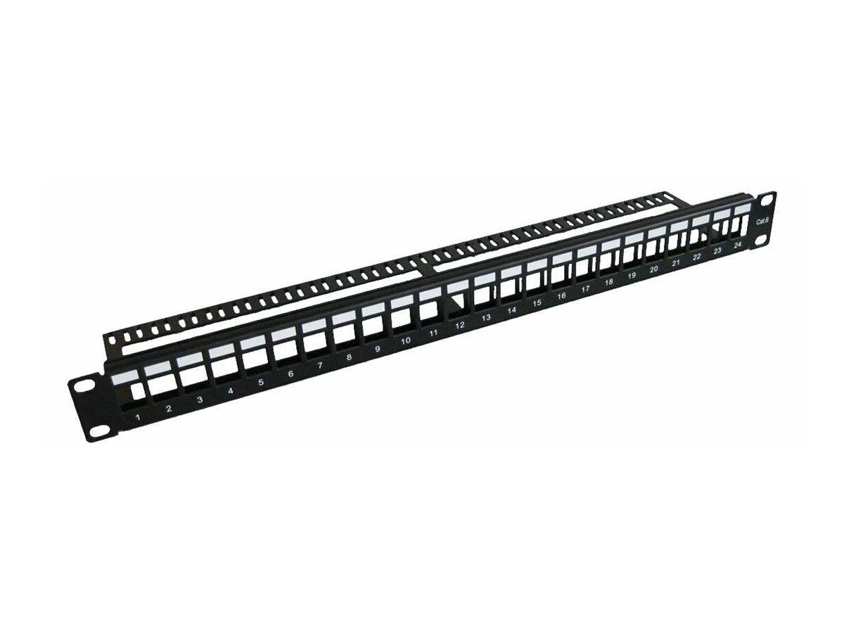 MicroConnect - Patch Panel - Schwarz - 1U - 48.3 cm (19"")