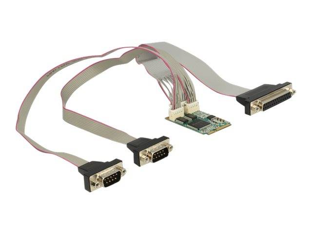 DeLock MiniPCIe I/O PCIe full size 2 x Serial RS-232 + 1 x Parallel