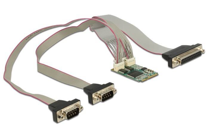 DeLock MiniPCIe I/O PCIe full size 2 x Serial RS-232 + 1 x Parallel