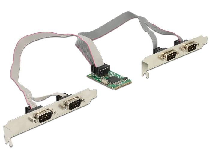 DeLock MiniPCIe I/O PCIe full size 4 x Serial RS-232