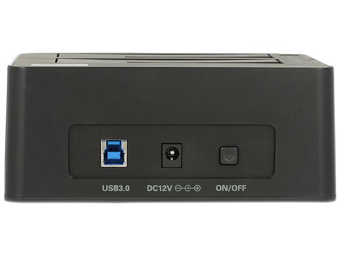 Delock Dual Docking Station SATA HDD > USB 3.0 with Clone Function - Speicher-Controller mit One-Touch-Klonen - 2.5"", 3.