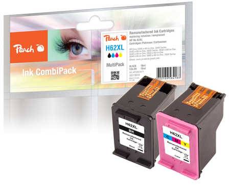 Peach - 2er-Pack - Schwarz, Farbe (Cyan, Magenta, Gelb) - kompatibel - wiederaufbereitet - Tintenpatrone (Alternative zu: HP C2P05AE, HP C2P07AE
