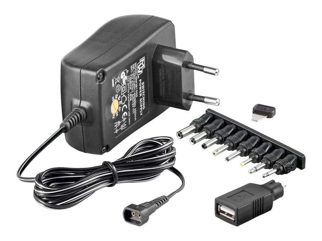 MicroConnect - Netzteil - AC - 18 Watt - Schwarz