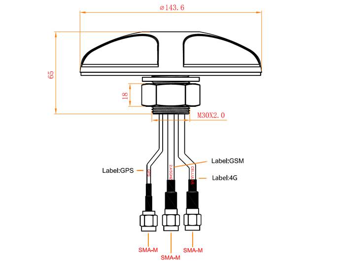 DeLOCK - Antenne - Navigation, Mobiltelefon