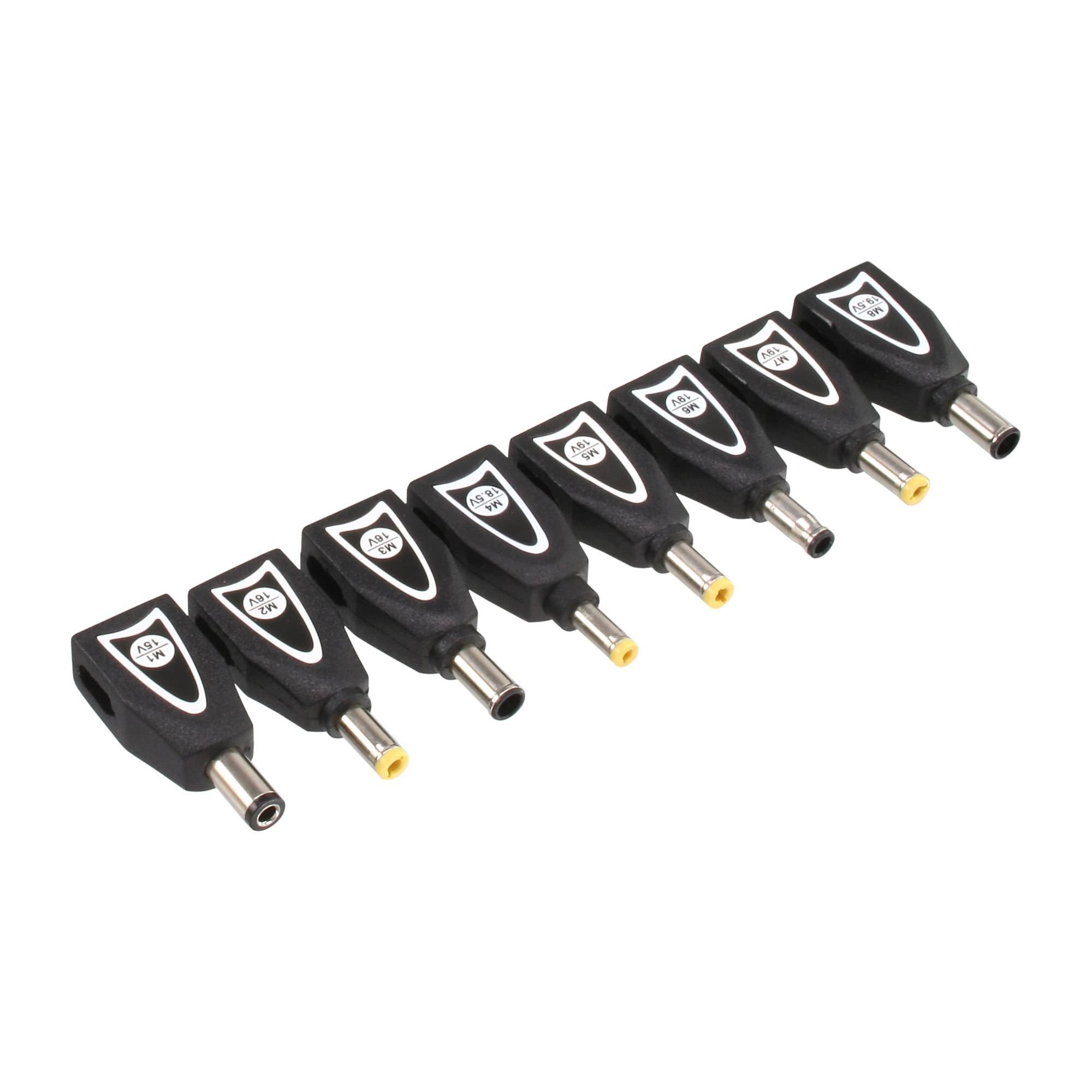 INLINE - Univ. NT f. NBs m. Farbdisp. - 90W - USB - 100-240V - schw. m. 12 Wechselst.