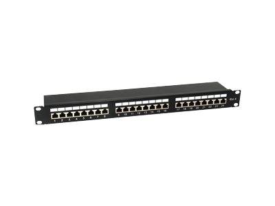 equip Pro - Patch Panel - Rack montierbar - CAT 6 - STP - RJ-45 X 24 - Schwarz - 1U - 48.3 cm (19"")