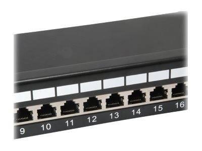 equip Pro - Patch Panel - Rack montierbar - CAT 6 - STP - RJ-45 X 24 - Schwarz - 1U - 48.3 cm (19"")
