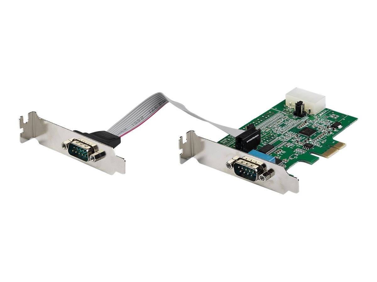 StarTech.com 2 Port Serielle PCIe RS232 Adapter Karte - Serielle PCIe RS232 Host Controller Karte - PCIe auf seriell DB9 - 16950 UART - Nidrig