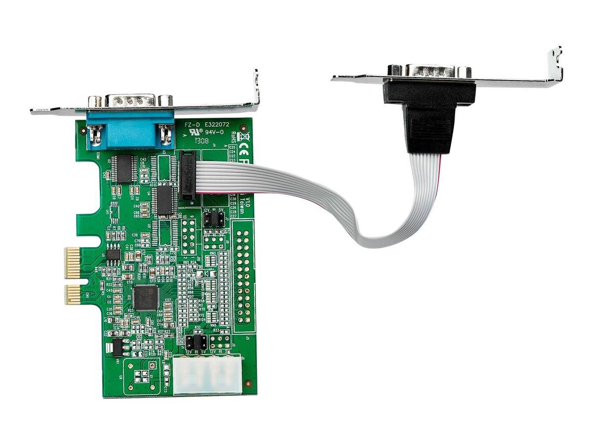 StarTech.com 2 Port Serielle PCIe RS232 Adapter Karte - Serielle PCIe RS232 Host Controller Karte - PCIe auf seriell DB9 - 16950 UART - Nidrig