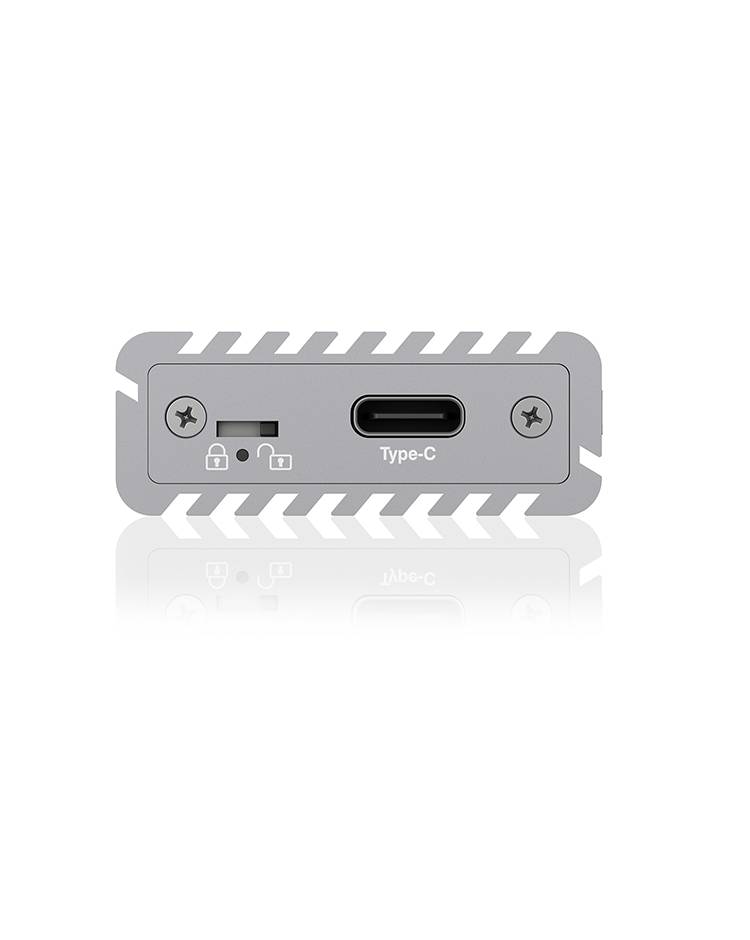 IB-1817Ma-C31, Type-C® USB 3.1 (Gen 2) zu PCIe NVMe M.2 2230/2242/2260/2280 SSD Gehäuse mit Schreibschutz