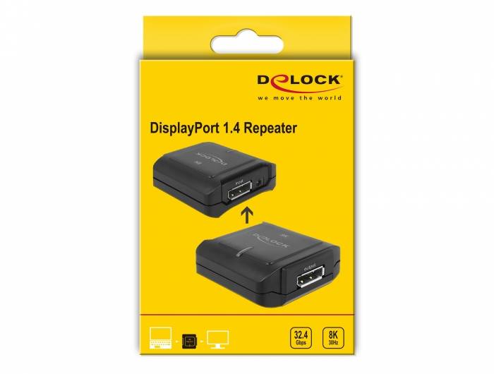 DeLOCK DisplayPort 1.4 Repeater 8K 30 Hz - Repeater
