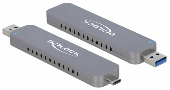 Delock - Speichergehäuse - M.2 - M.2 NVMe Card - USB-C, USB 3.2 (Gen 2)