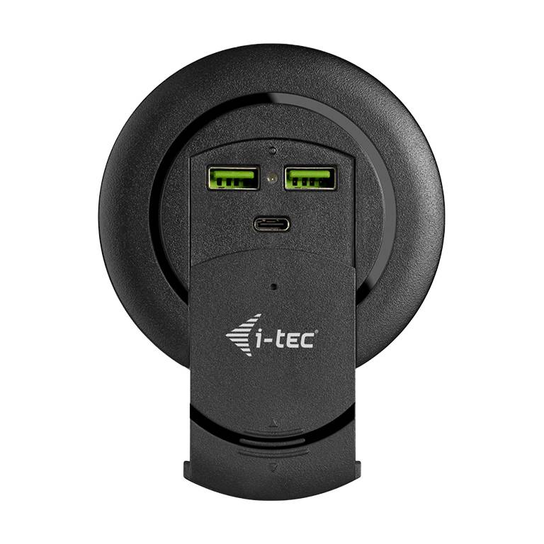 i-Tec Built-in Desktop Fast Charger - Netzteil - 96 Watt - 3 A - QC 3.0 - 4 Ausgabeanschlussstellen (3 x USB Typ A, 24 p