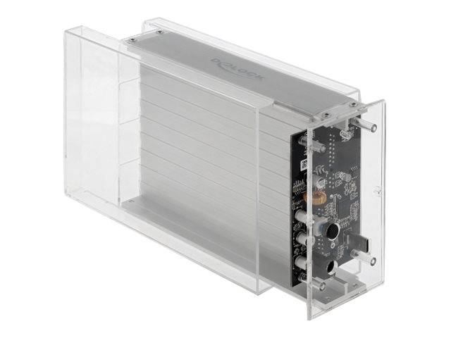 Delock External Dual Enclosure for 2 x 3.5' SATA HDD with USB Type-C - Speichergehäuse - 3.5" (8.9 cm)