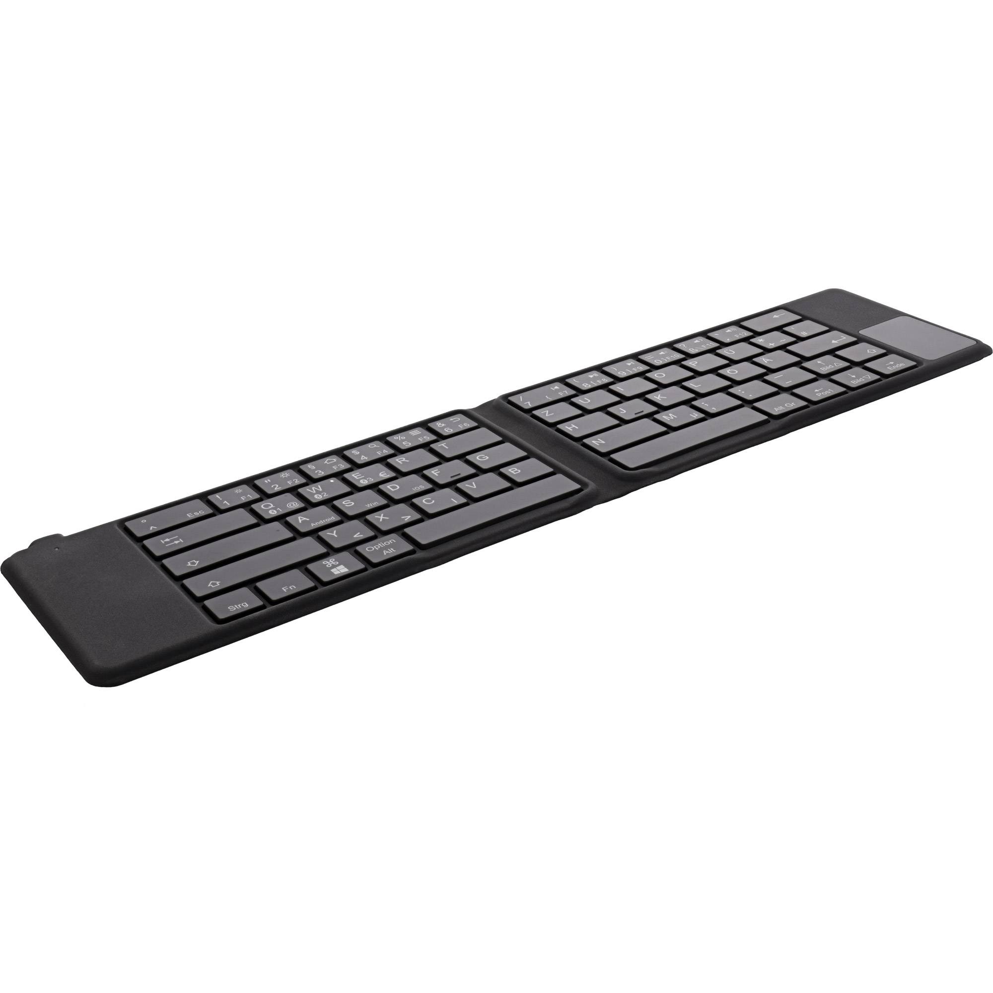 INLINE - faltbare Bluetooth Tastatur ""BT-Pocket"" - für bis zu 3 Bluetooth-Geräte