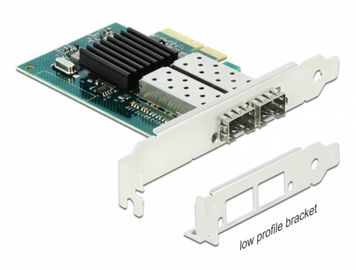 DeLOCK - Netzwerkadapter - PCIe x4 Low-Profile