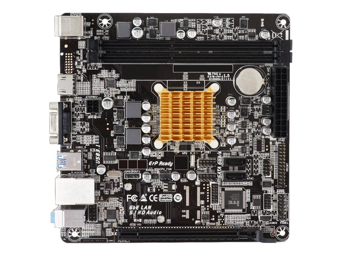 Biostar A68N-2100K - Motherboard - Mini-ITX - AMD E1 6010 - USB 3.2 Gen 1 - Gigabit LAN - Onboard-Grafik - HD Audio (8-K