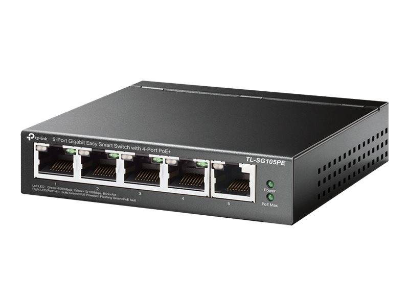 TP-Link TL-SG105PE - Switch - managed - 5 x 10/100/1000 (4 PoE+)
