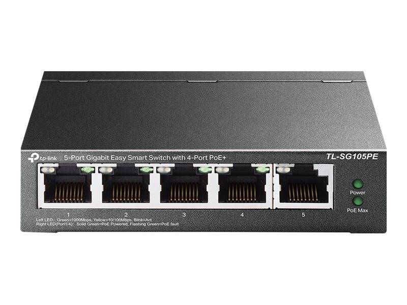 TP-LINK TL-SG105PE Easy Smart TL-SG105PE Netzwerk Switch 5 Port 10 / 100 / 1000MBit/s PoE-Funktion
