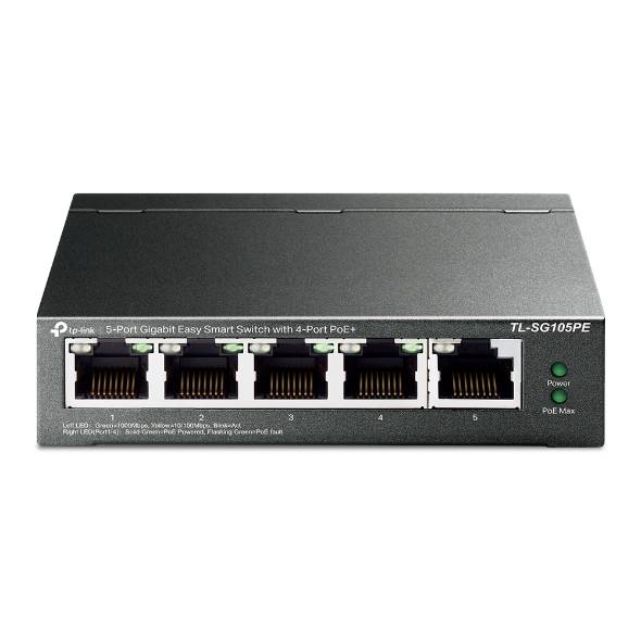 TP-LINK TL-SG105PE Easy Smart TL-SG105PE Netzwerk Switch 5 Port 10 / 100 / 1000MBit/s PoE-Funktion