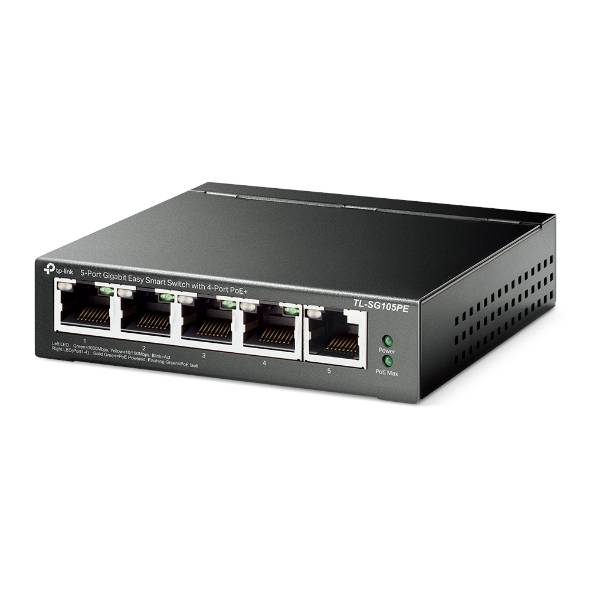 TP-Link TL-SG105PE - Switch - managed - 5 x 10/100/1000 (4 PoE+)
