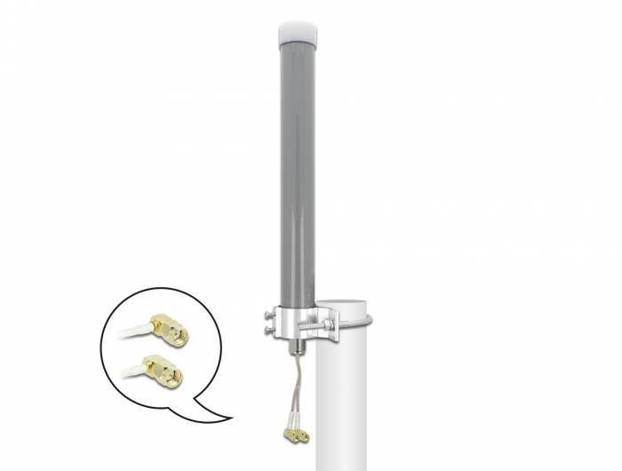DeLOCK - Antenne - Mobiltelefon, Wi-Fi - 2 - 3 dBi