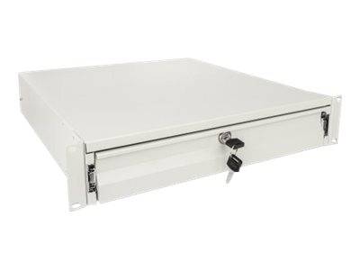 Intellinet 19"" Storage Drawer, 2U, Lockable, 466mm Depth, Grey - Rack Storage Drawer - Grau, RAL 7035 - 2U - 48.3 cm (19