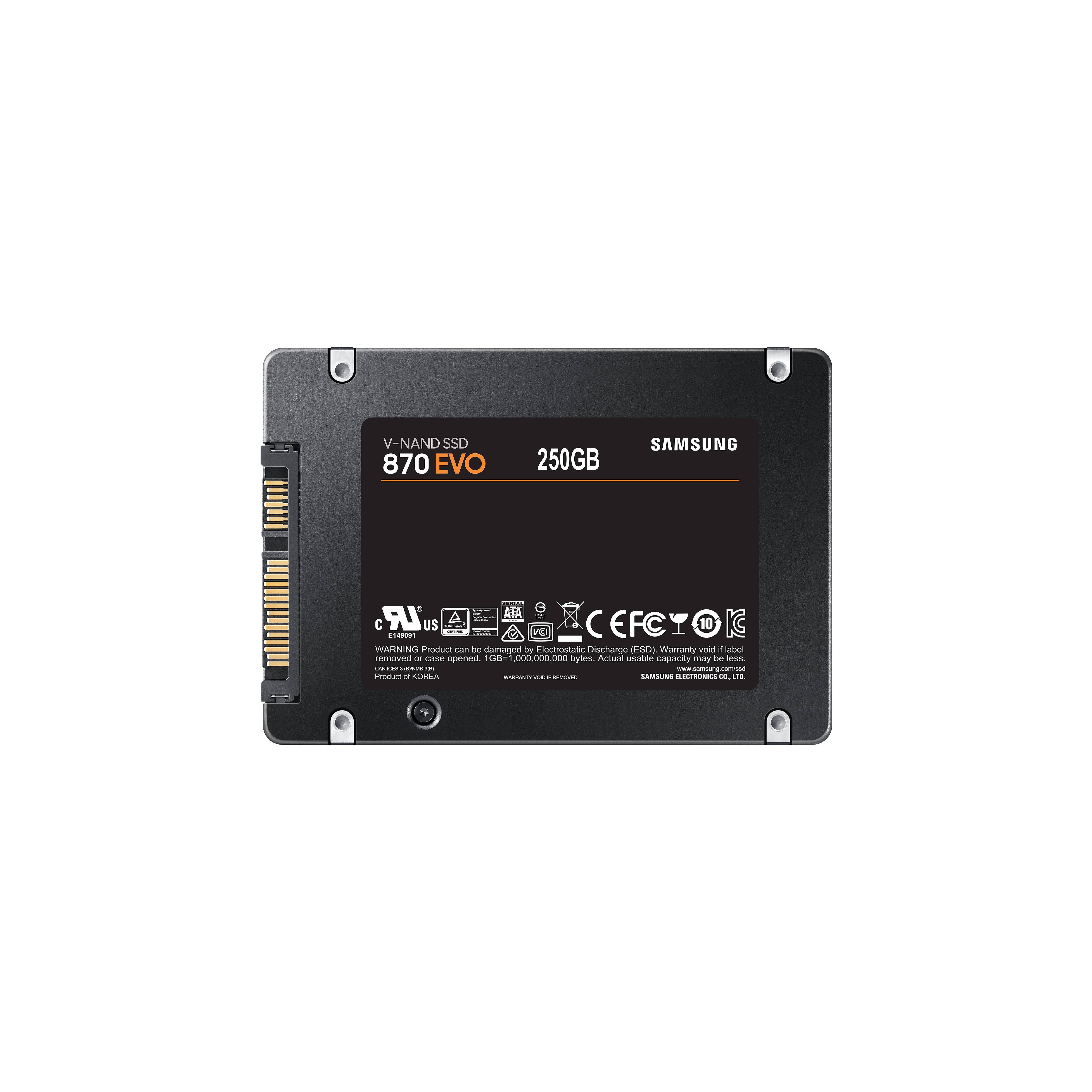 Samsung 870 EVO MZ-77E250B - SSD - verschlüsselt - 250 GB - intern - 2.5" (6.4 cm)