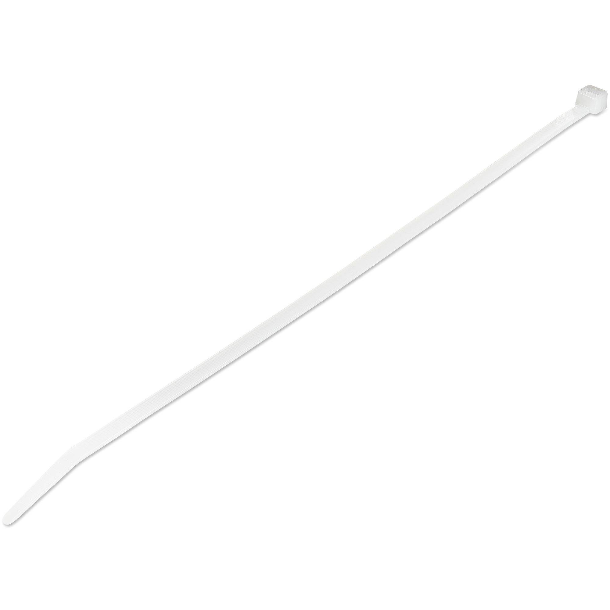 StarTech.com 10""(25cm) Cable Ties, 1/8""(4mm) wide, 2-5/8""(68mm) Bundle Diameter, 50lb(22kg) Tensile Strength, Nylon