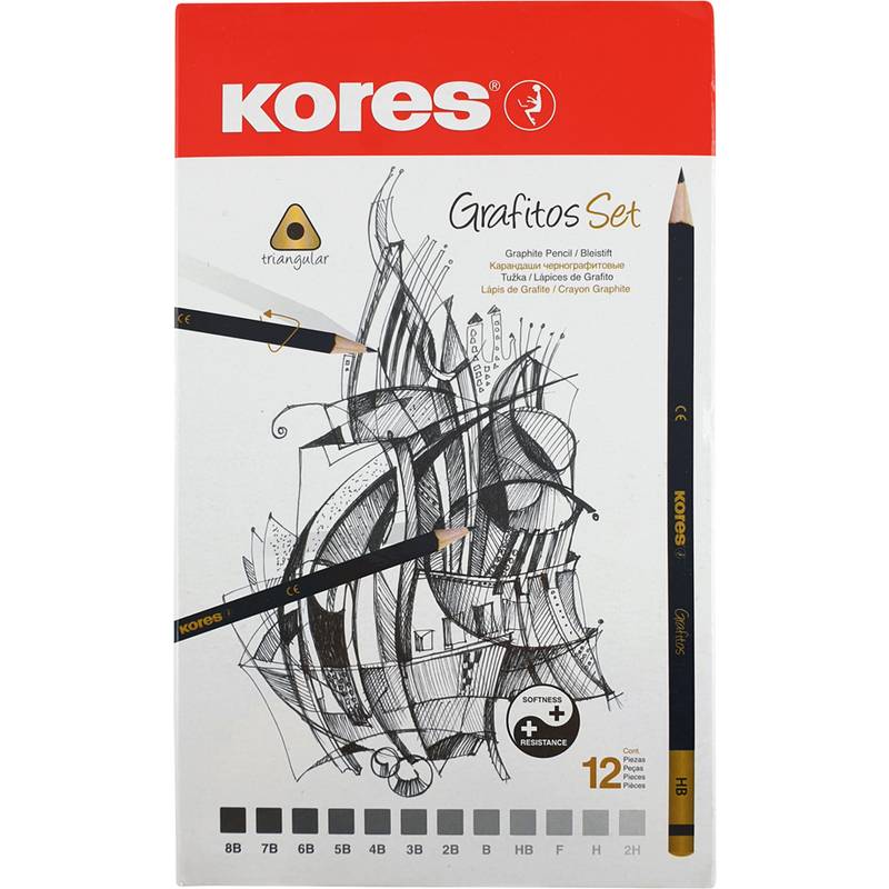 Kores Bleistift "Grafitos Art", 12er Metalletui