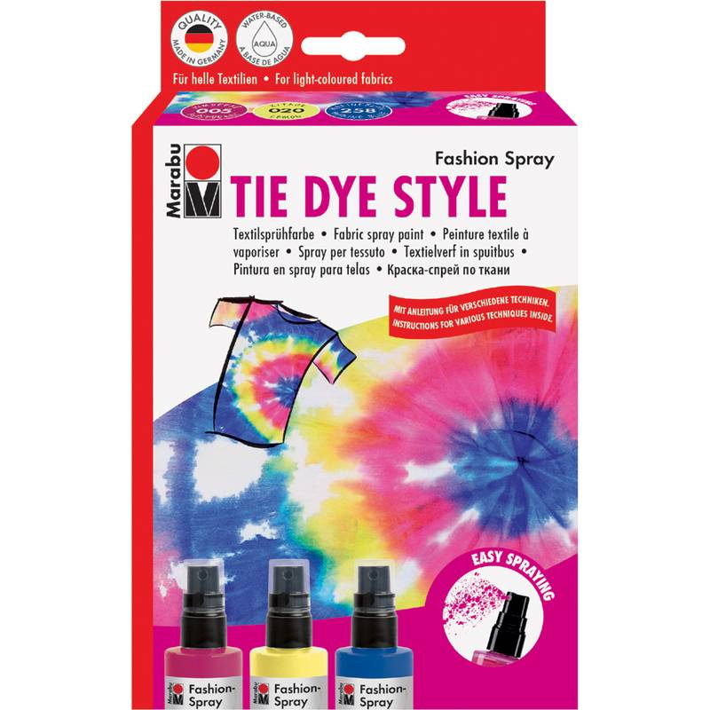 Marabu Textilsprühfarbe "Fashion-Spray", Set TIE DYE STYLE