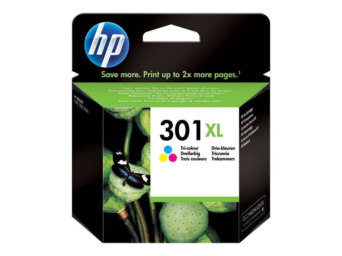 HP 301XL - 6 ml - Hohe Ergiebigkeit - Farbe (Cyan, Magenta, Gelb) - original - T