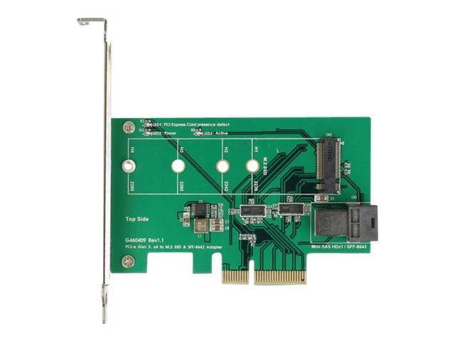 DeLOCK PCI Express Card > 1 x internal NVMe M.2 PCIe / 1 x internal SFF-8643 NVMe