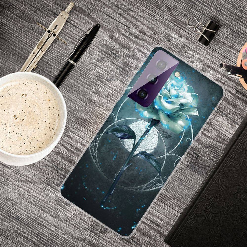 Für Samsung Galaxy S21 Silikon Case TPU Magic Rose Schutz Muster Tasche Hülle Cover Etuis