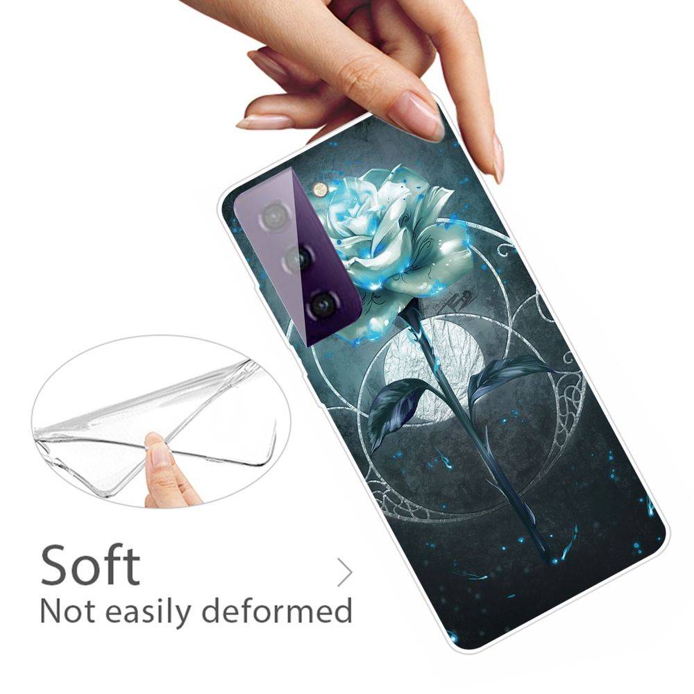 Für Samsung Galaxy S21 Silikon Case TPU Magic Rose Schutz Muster Tasche Hülle Cover Etuis