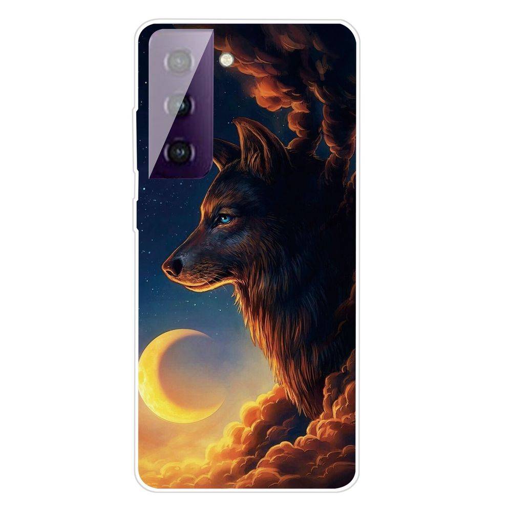 Für Samsung Galaxy S21 Silikon Case TPU Sky Wolf Schutz Muster Tasche Hülle Cover Etuis