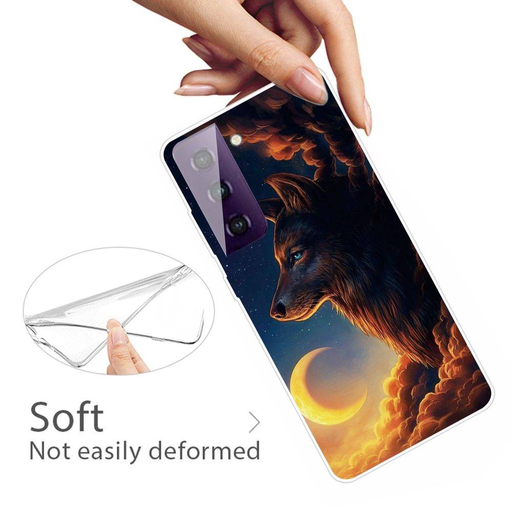 Für Samsung Galaxy S21 Silikon Case TPU Sky Wolf Schutz Muster Tasche Hülle Cover Etuis