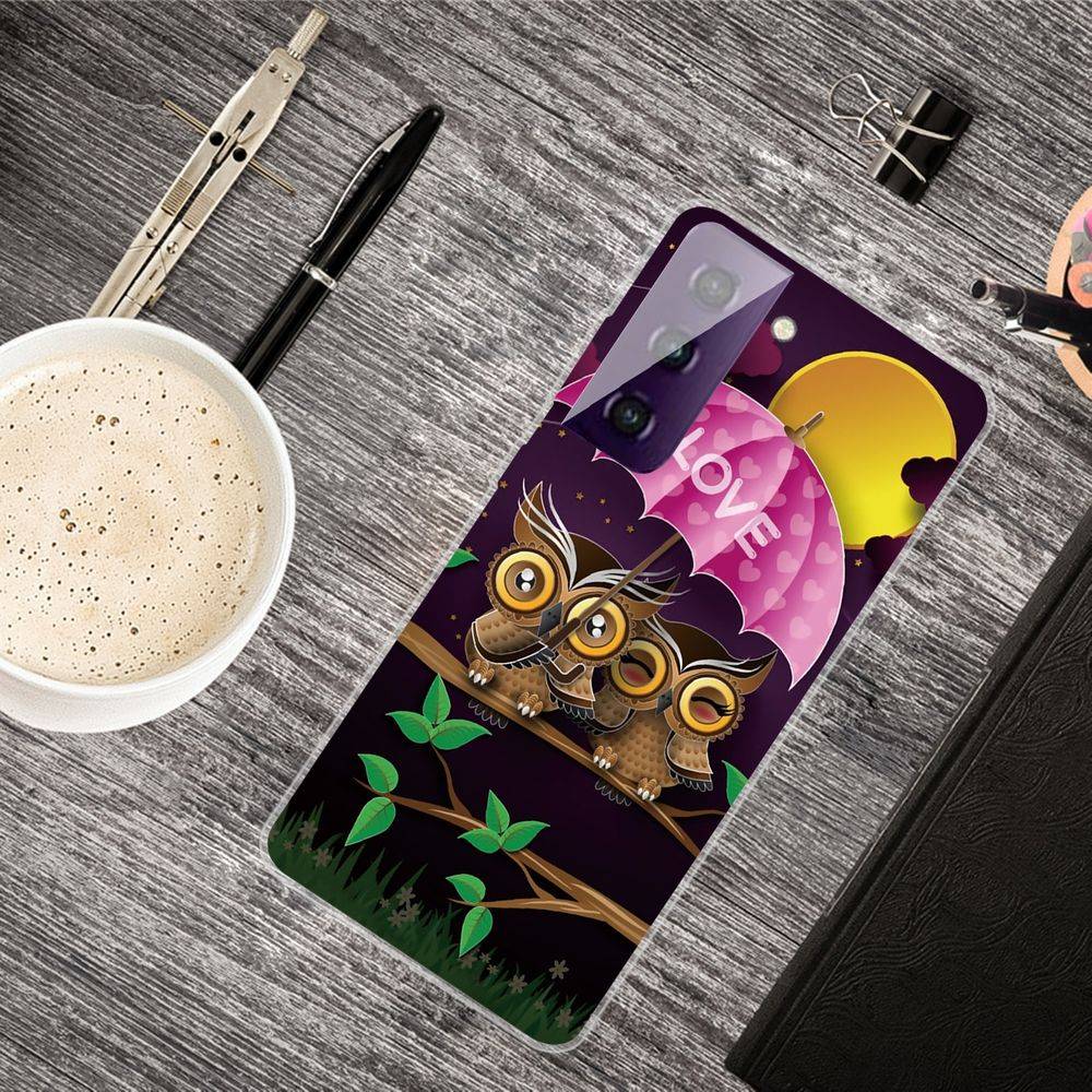 Für Samsung Galaxy S21 Silikon Case TPU Eulen Schutz Muster Tasche Hülle Cover Etuis