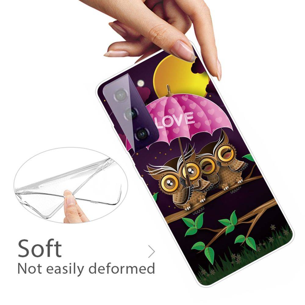 Für Samsung Galaxy S21 Silikon Case TPU Eulen Schutz Muster Tasche Hülle Cover Etuis