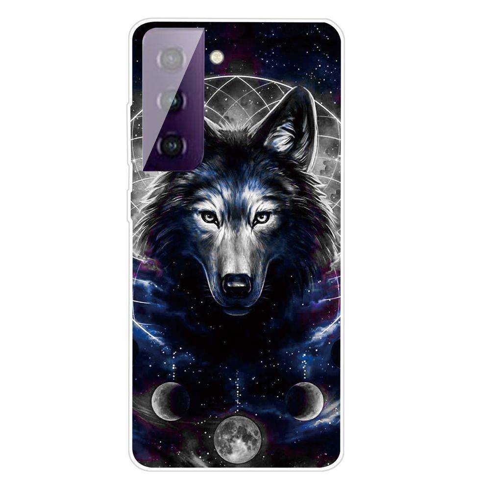 Für Samsung Galaxy S21 Plus Silikon Case TPU Magic Wolf Schutz Muster Tasche Hülle Cover Etuis