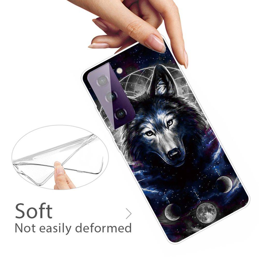 Für Samsung Galaxy S21 Plus Silikon Case TPU Magic Wolf Schutz Muster Tasche Hülle Cover Etuis