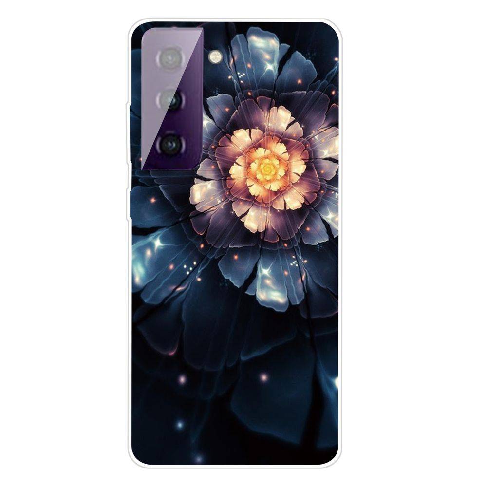 Für Samsung Galaxy S21 Plus Silikon Case TPU Snow Lotus Schutz Muster Tasche Hülle Cover Etuis