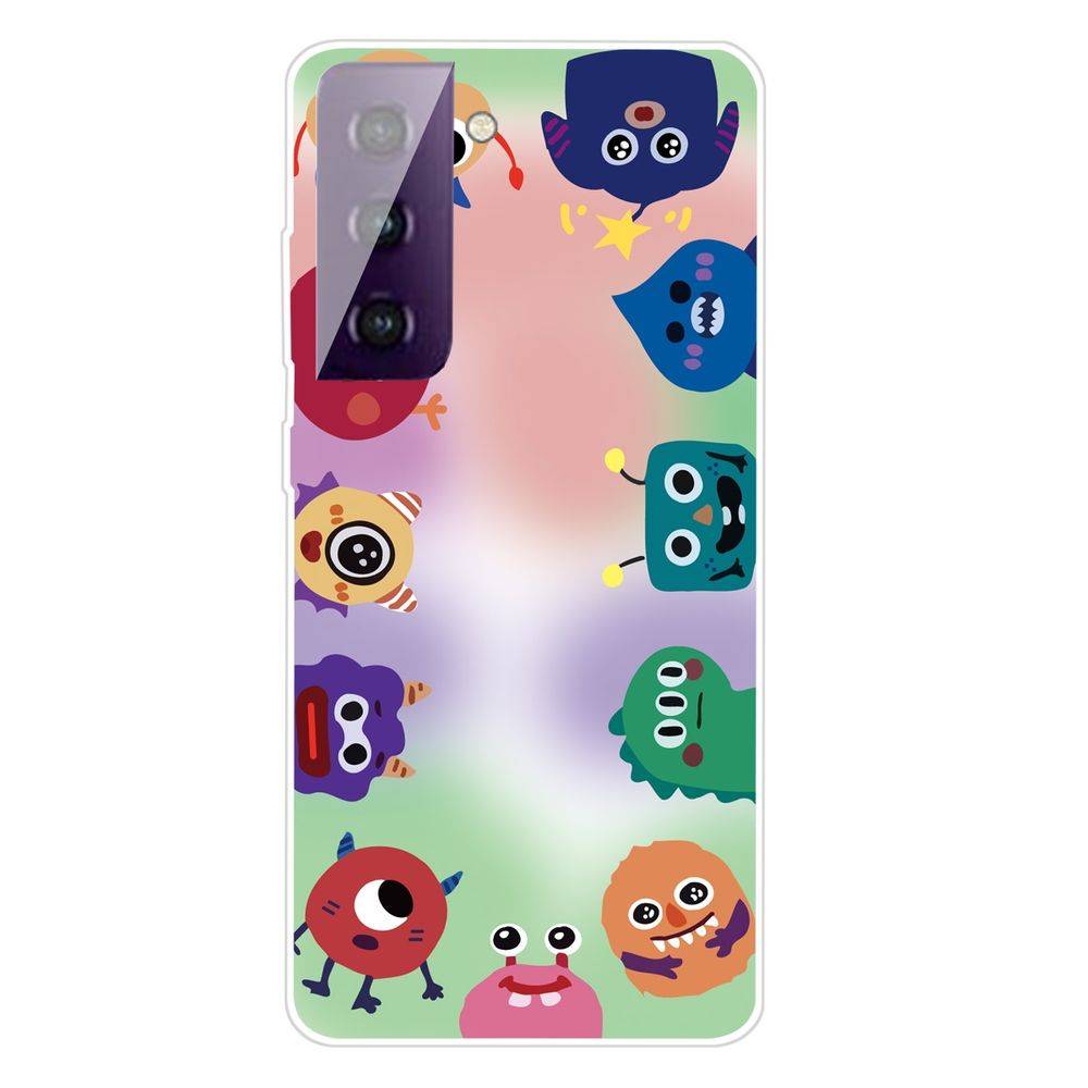 Für Samsung Galaxy S21 Plus Silikon Case TPU Monster Schutz Muster Tasche Hülle Cover Etuis
